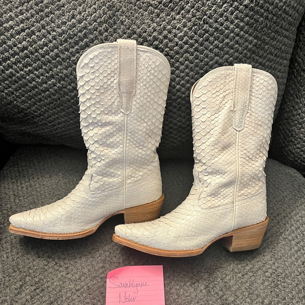 Tecovas Savannah Bone Python Size 8.5 - image 2